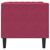 Fauteuil Chesterfield rouge bordeaux velours