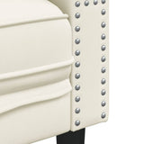 Fauteuil Chesterfield crème velours