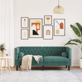 Canapé Chesterfield avec traversins 2 places vert foncé velours