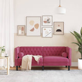 Canapé Chesterfield avec traversins 2 places velours