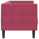 Canapé Chesterfield avec traversins 3 places velours