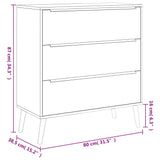 Commode Lusk 03A chêne sonoma 80x38,5x87 cm