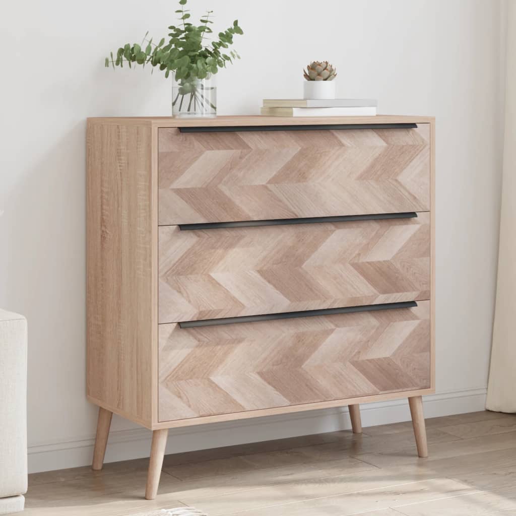 Commode Lusk 03A chêne sonoma 80x38,5x87 cm