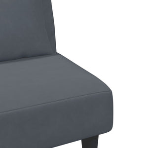 Ensemble de canapés 2 pcs avec coussins gris foncé velours