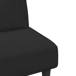 Ensemble de canapés 2 pcs avec coussins noir velours