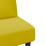 Ensemble de canapés 2 pcs avec coussins jaune velours