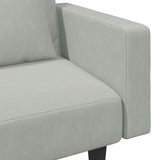 Ensemble de canapés 2 pcs avec coussins gris clair velours