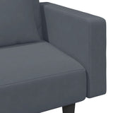 Ensemble de canapés 2 pcs avec coussins gris foncé velours