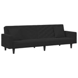 Ensemble de canapés 2 pcs avec coussins noir velours