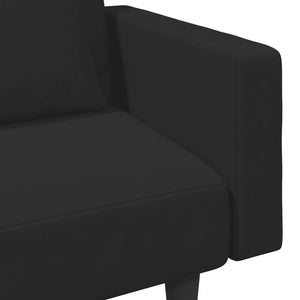 Ensemble de canapés 2 pcs avec coussins noir velours