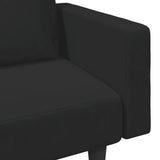 Ensemble de canapés 2 pcs avec coussins noir velours