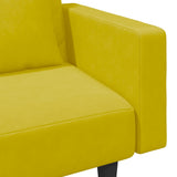 Ensemble de canapés 2 pcs avec coussins jaune velours