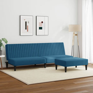 Ensemble de canapés 2 pcs bleu velours