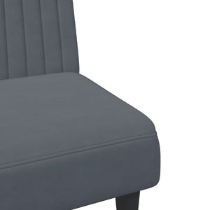 Ensemble de canapés 2 pcs gris foncé velours