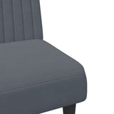 Ensemble de canapés 2 pcs gris foncé velours