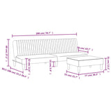 Ensemble de canapés 2 pcs gris foncé velours
