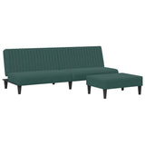 Ensemble de canapés 2 pcs vert foncé velours