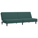 Ensemble de canapés 2 pcs vert foncé velours