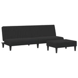 Ensemble de canapés 2 pcs noir velours
