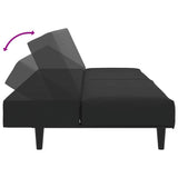 Ensemble de canapés 2 pcs noir velours