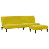 Ensemble de canapés 2 pcs jaune velours