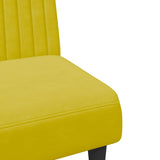 Ensemble de canapés 2 pcs jaune velours