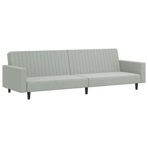 Ensemble de canapés 2 pcs gris clair velours