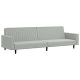 Ensemble de canapés 2 pcs gris clair velours