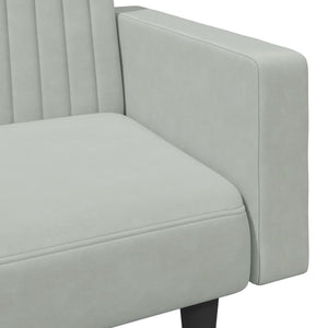 Ensemble de canapés 2 pcs gris clair velours