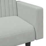 Ensemble de canapés 2 pcs gris clair velours