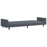 Ensemble de canapés 2 pcs gris foncé velours