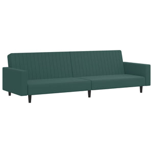 Ensemble de canapés 2 pcs vert foncé velours