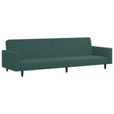 Ensemble de canapés 2 pcs vert foncé velours