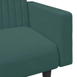 Ensemble de canapés 2 pcs vert foncé velours
