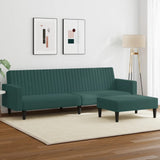 Ensemble de canapés 2 pcs vert foncé velours