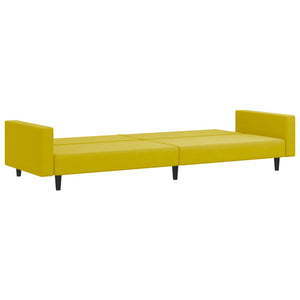 Ensemble de canapés 2 pcs jaune velours