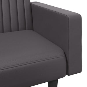Ensemble de canapés 2 pcs gris similicuir