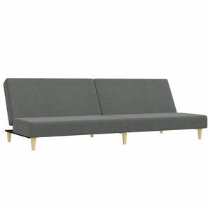Ensemble de canapés 2 pcs gris foncé tissu