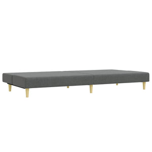 Ensemble de canapés 2 pcs gris foncé tissu