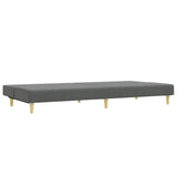 Ensemble de canapés 2 pcs gris foncé tissu