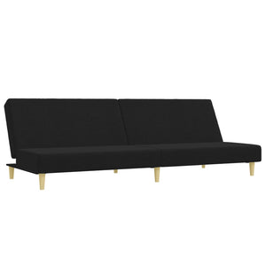 Ensemble de canapés 2 pcs noir tissu