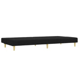Ensemble de canapés 2 pcs noir tissu