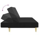 Ensemble de canapés 2 pcs noir tissu