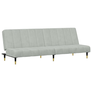 Ensemble de canapés 2 pcs gris clair velours