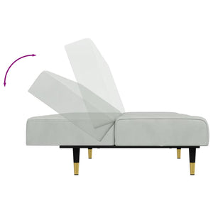 Ensemble de canapés 2 pcs gris clair velours