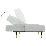 Ensemble de canapés 2 pcs gris clair velours