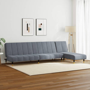 Ensemble de canapés 2 pcs gris foncé velours