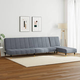 Ensemble de canapés 2 pcs gris foncé velours