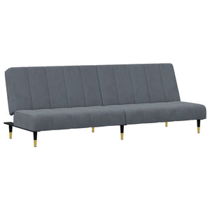 Ensemble de canapés 2 pcs gris foncé velours