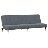 Ensemble de canapés 2 pcs gris foncé velours